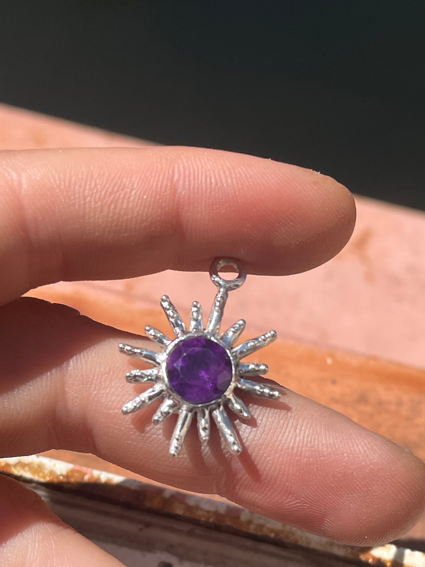 amethyst sun charm