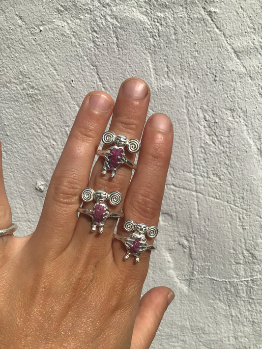 raw ruby belly rings