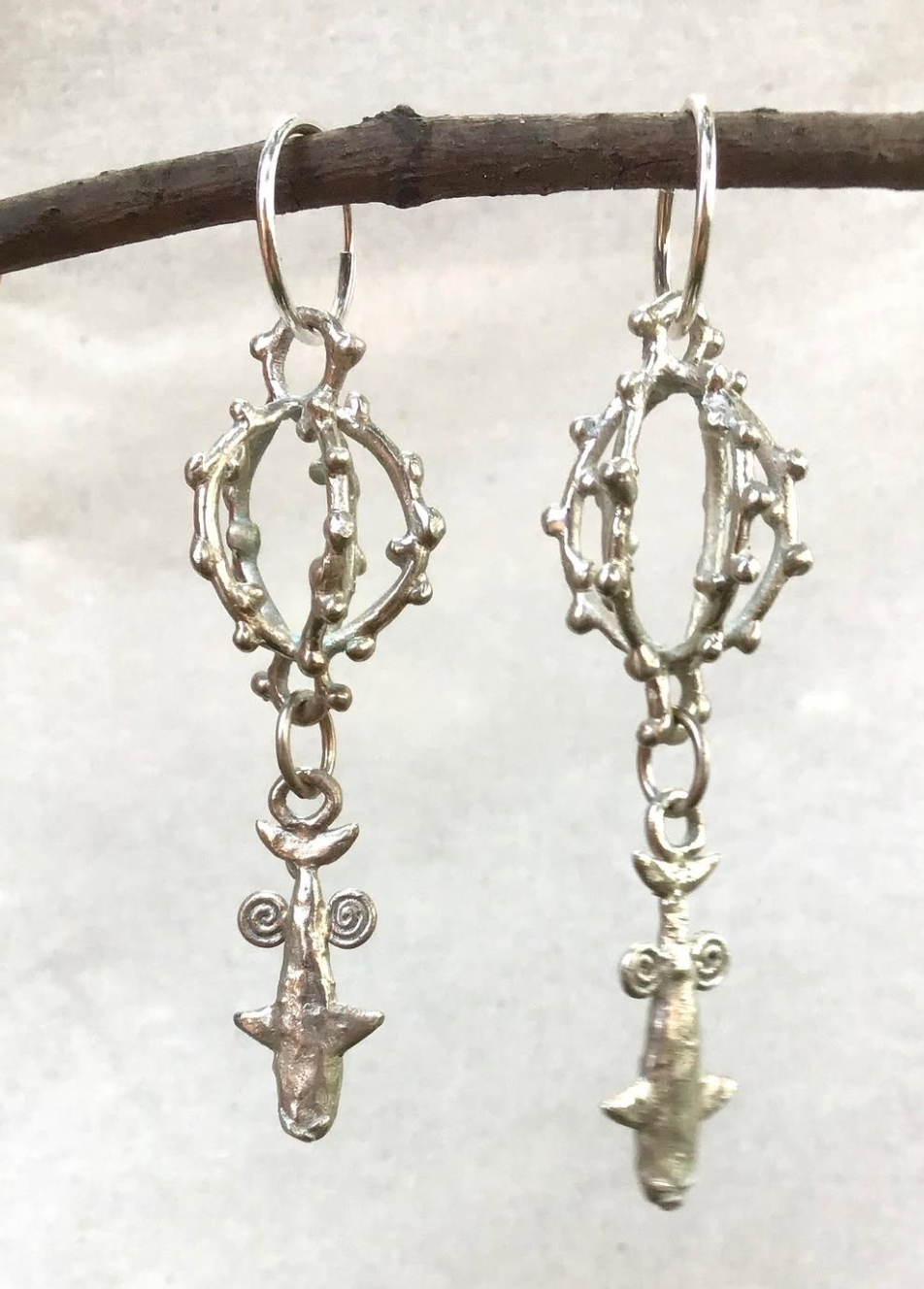fish and water woosh earrings