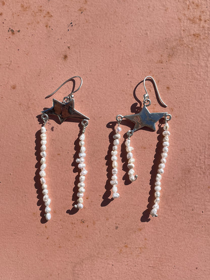 star milk earrings