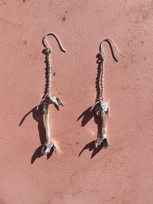 flower flower drop earrings