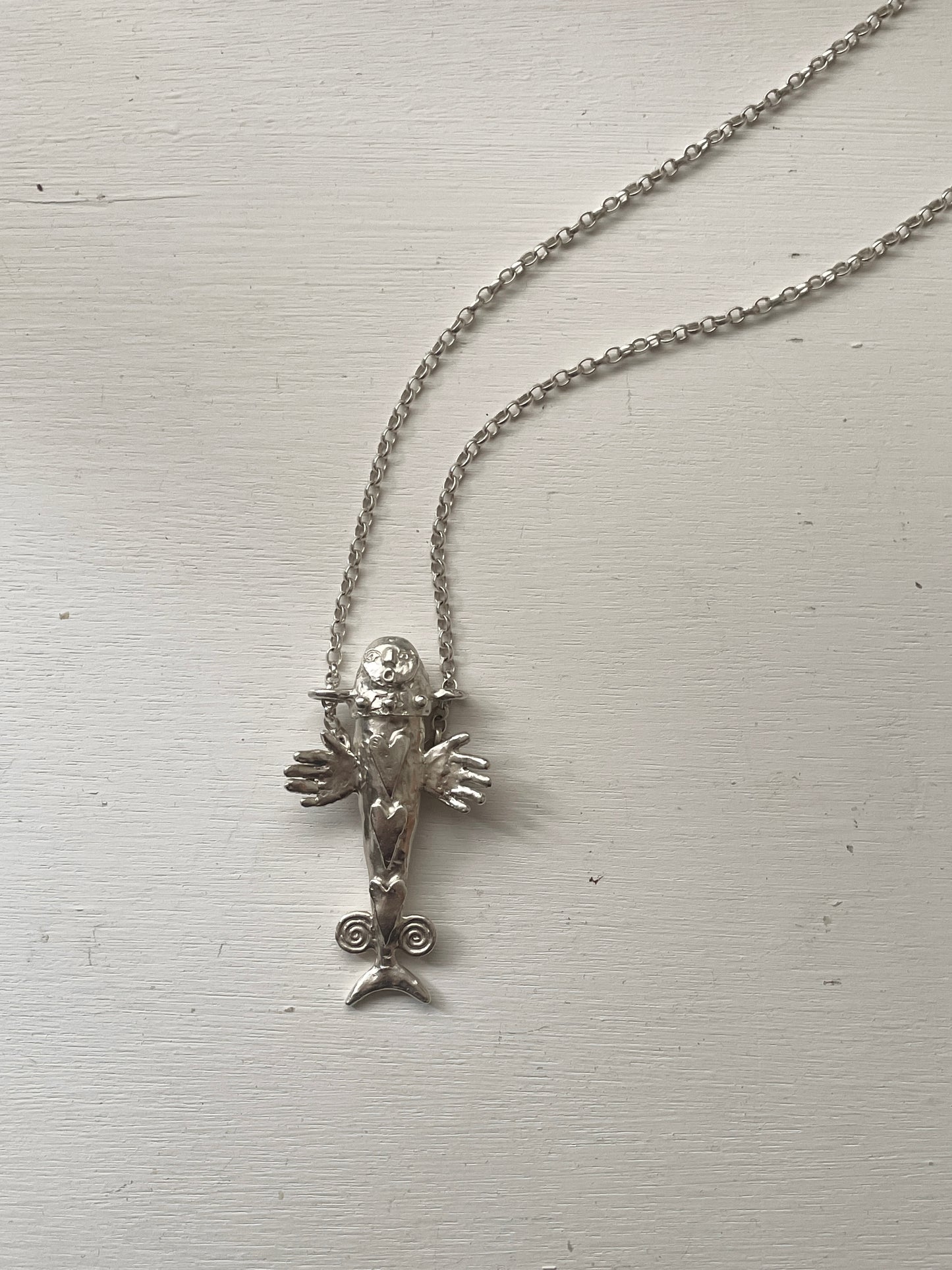silver fish keepsake locket