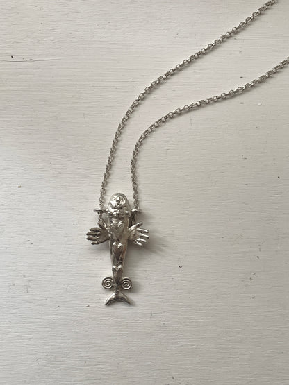 silver fish keepsake locket