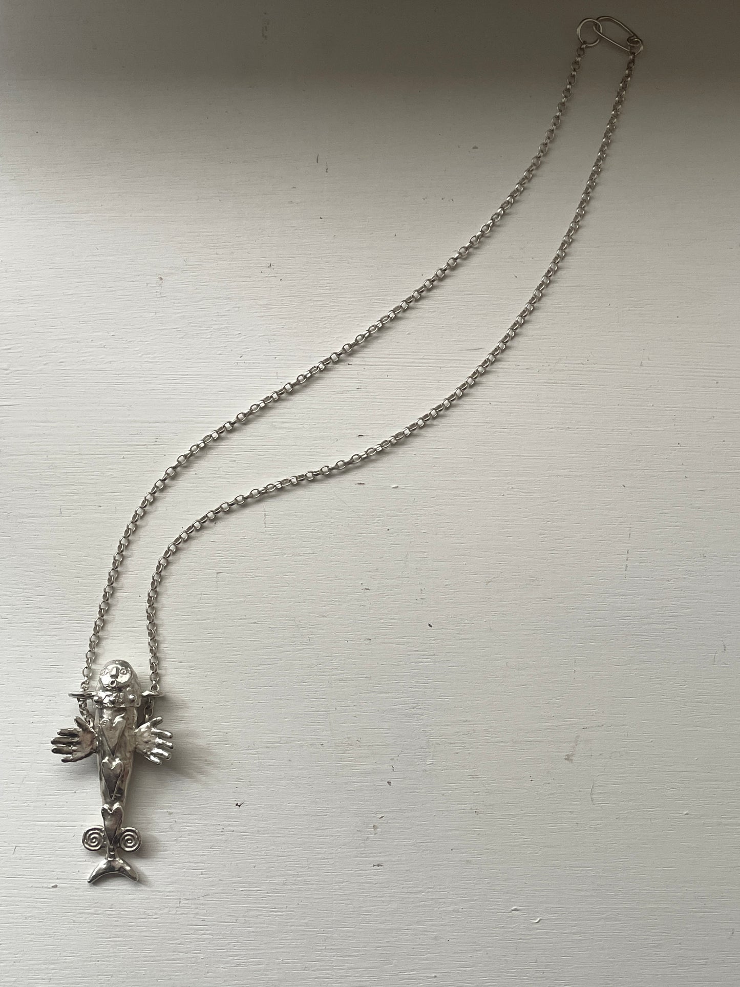silver fish keepsake locket