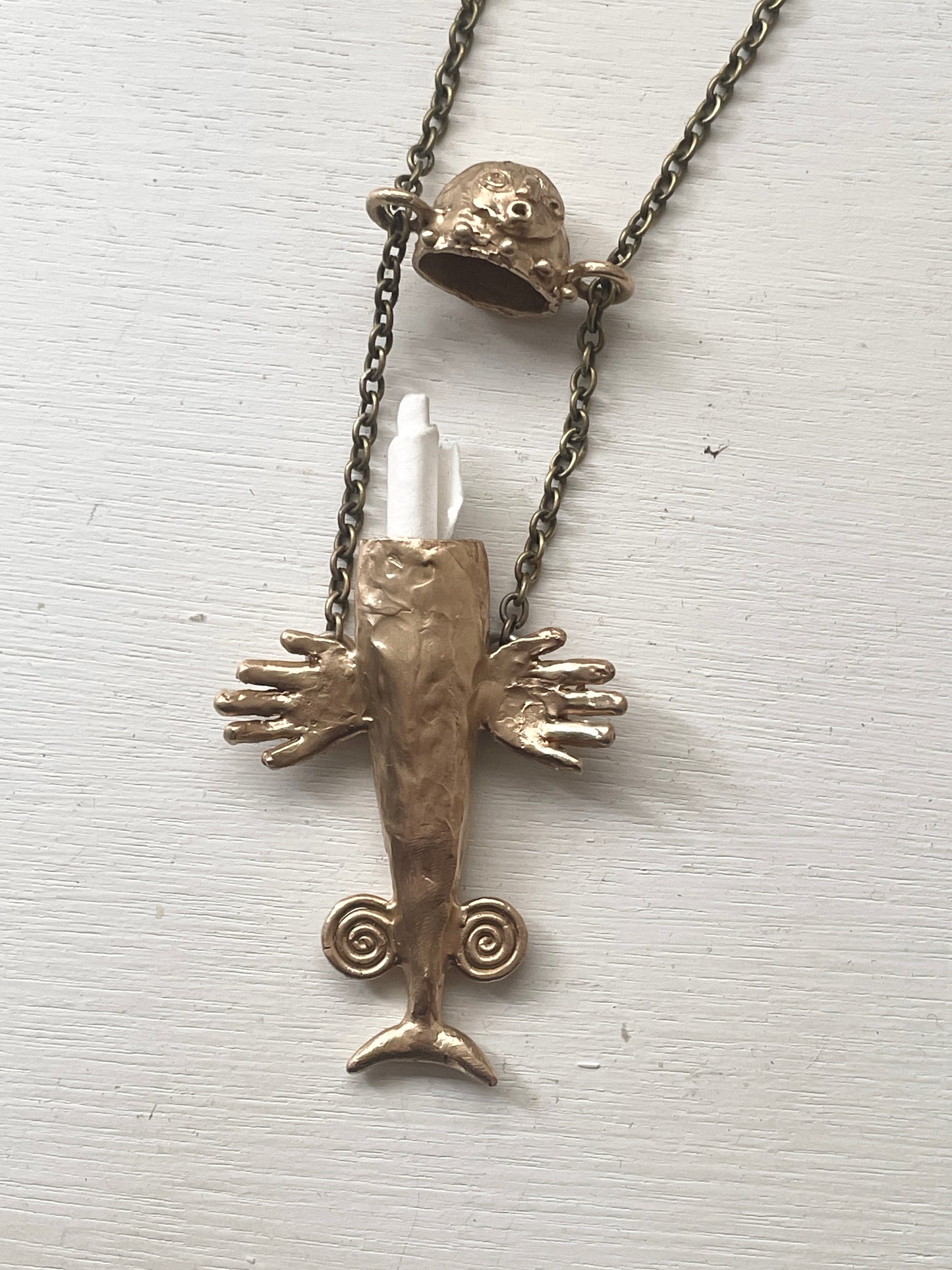 bronze fish keepsake locket